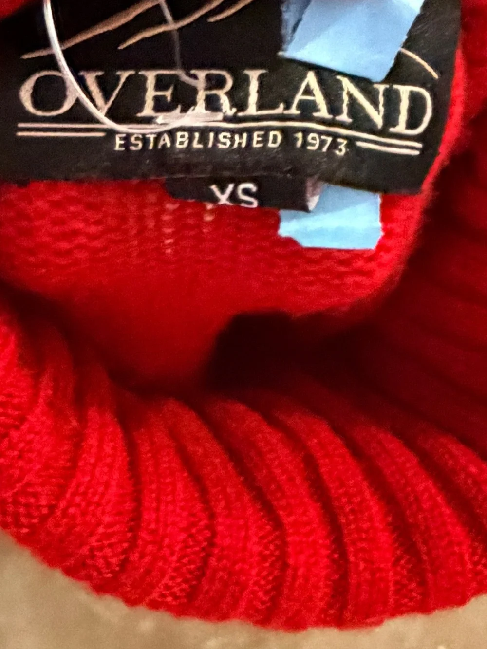 Overland Red Cashmere Turtleneck Sweater